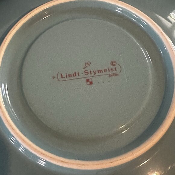 Lindt-Stymeist Colorways 2 Cups & Saucers Blue on Blue Green Tea Party RARE NEW - Picture 8 of 13